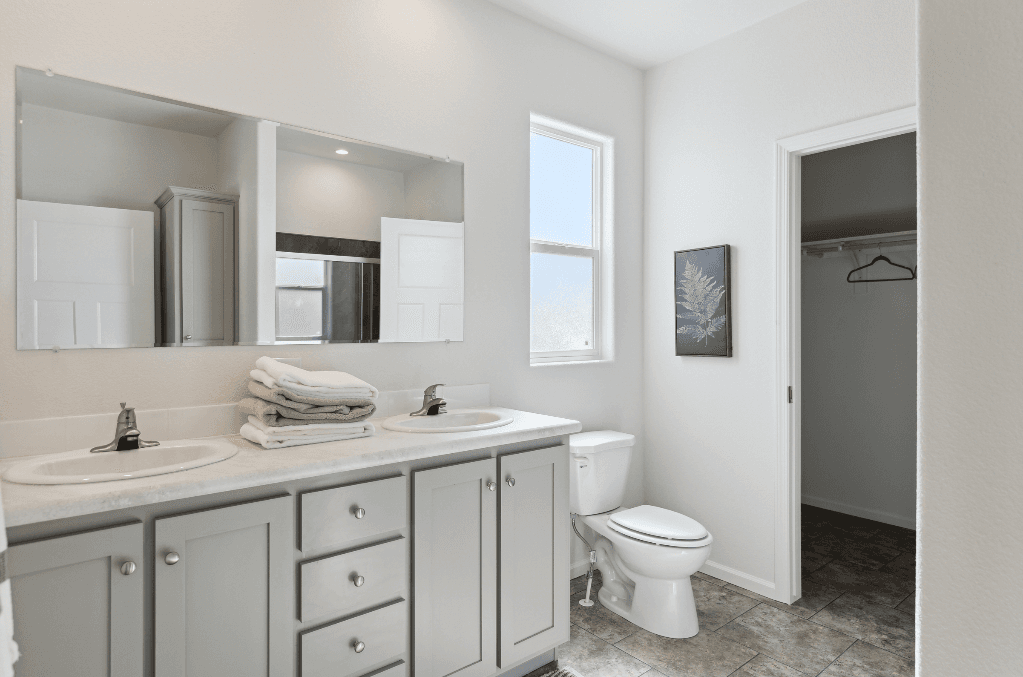 Olive bathroom home features