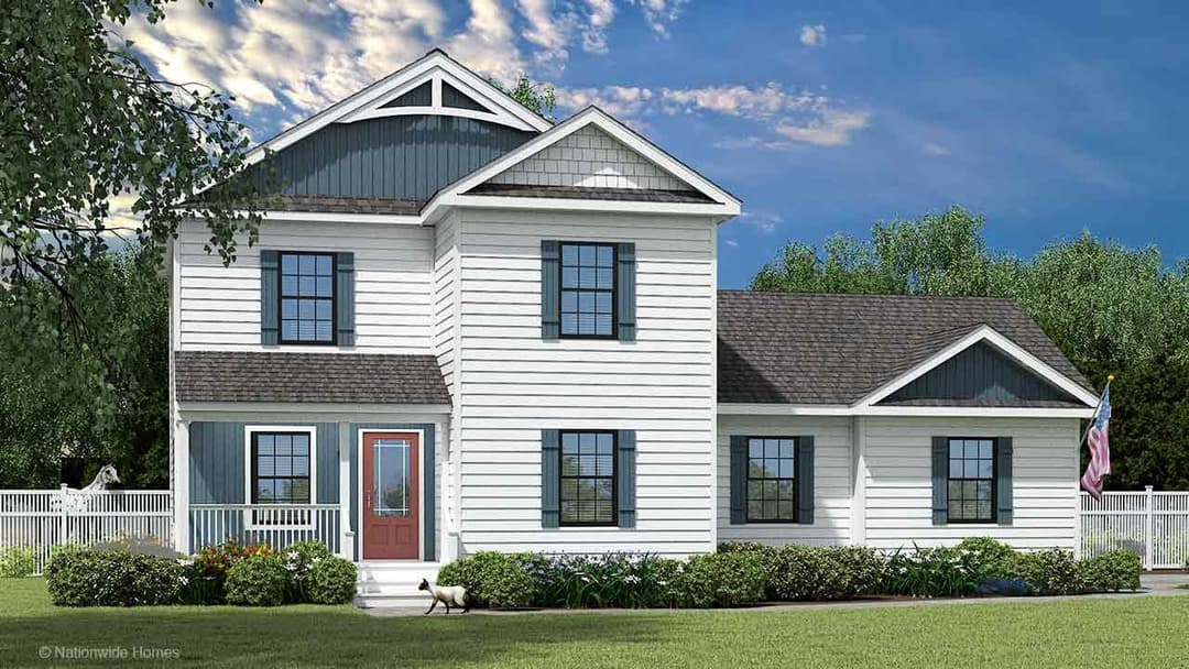 Chatham i two story elevation and exterior home features