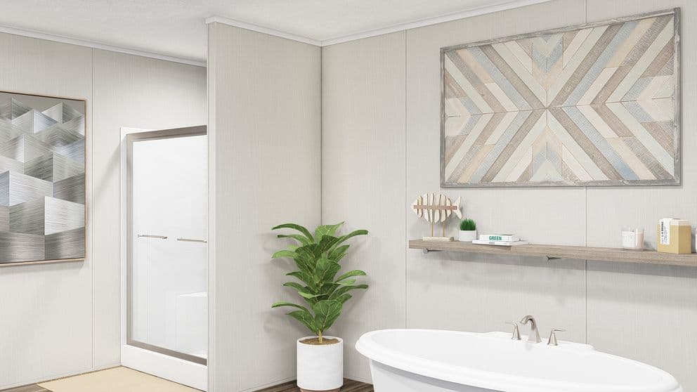 The fusion 32h bathroom home features