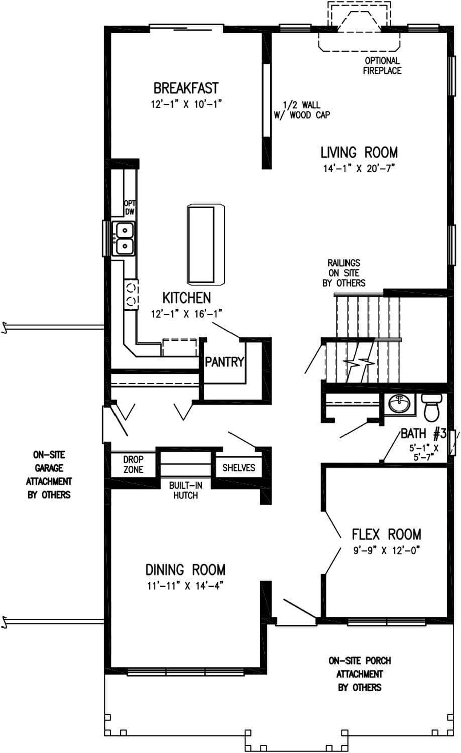 Fullerton floor plan home features