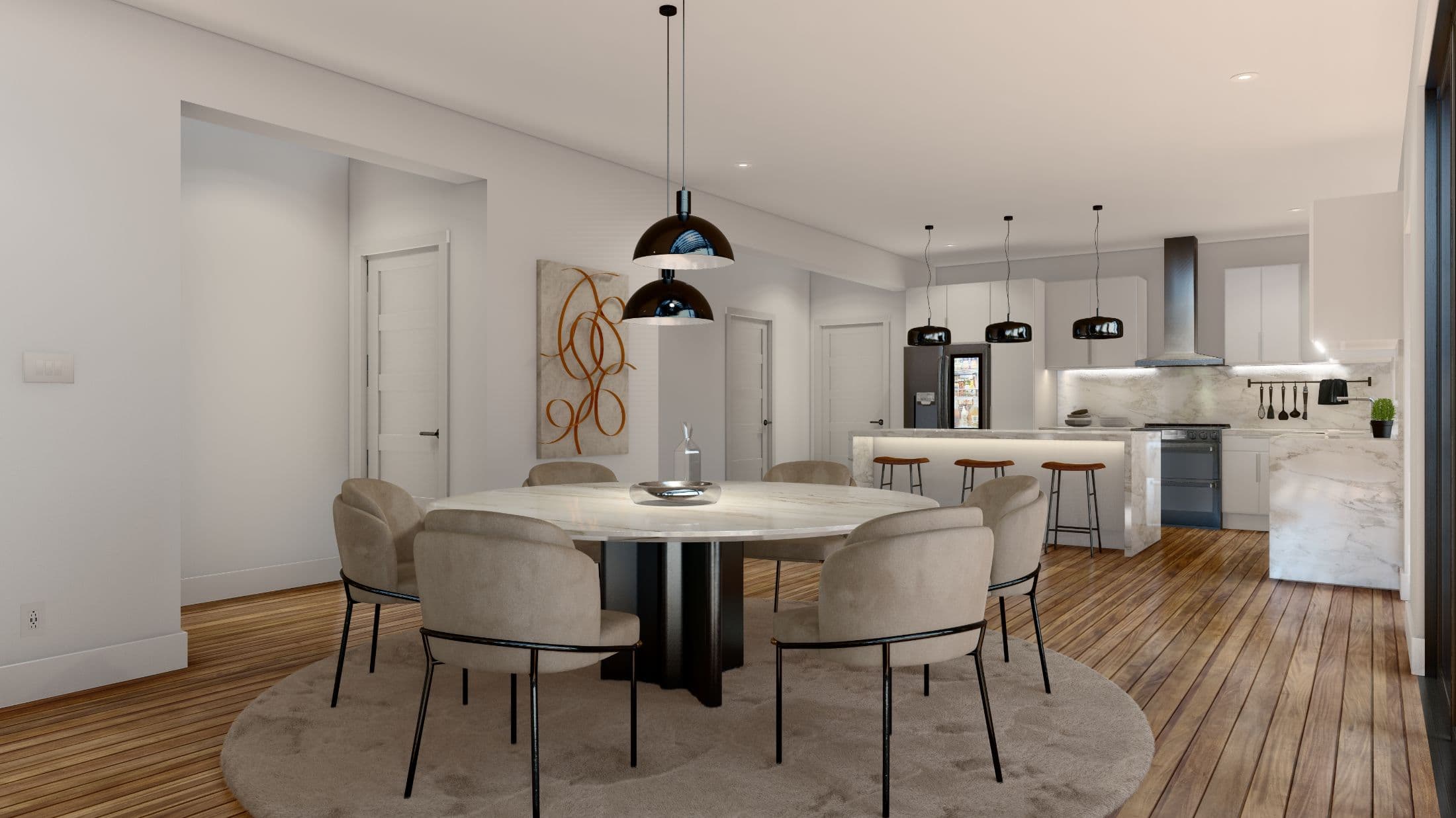 Model 17 interior home features