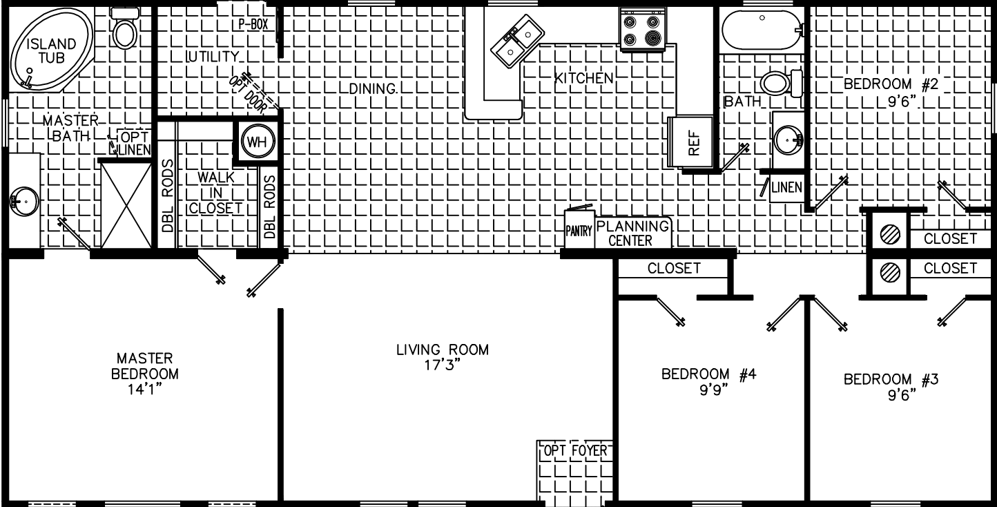 Scott 2852 floor plan home features