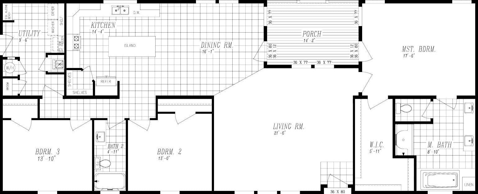 Marlette special 3074a floor plan home features