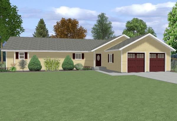 Cambridge 1625 elevation and exterior home features