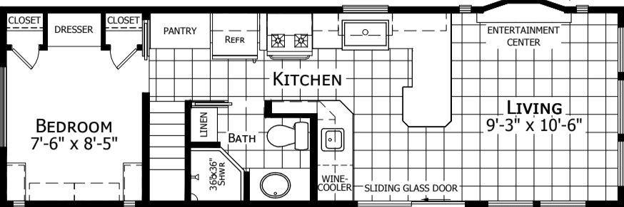 Park model a967le floor plan home features