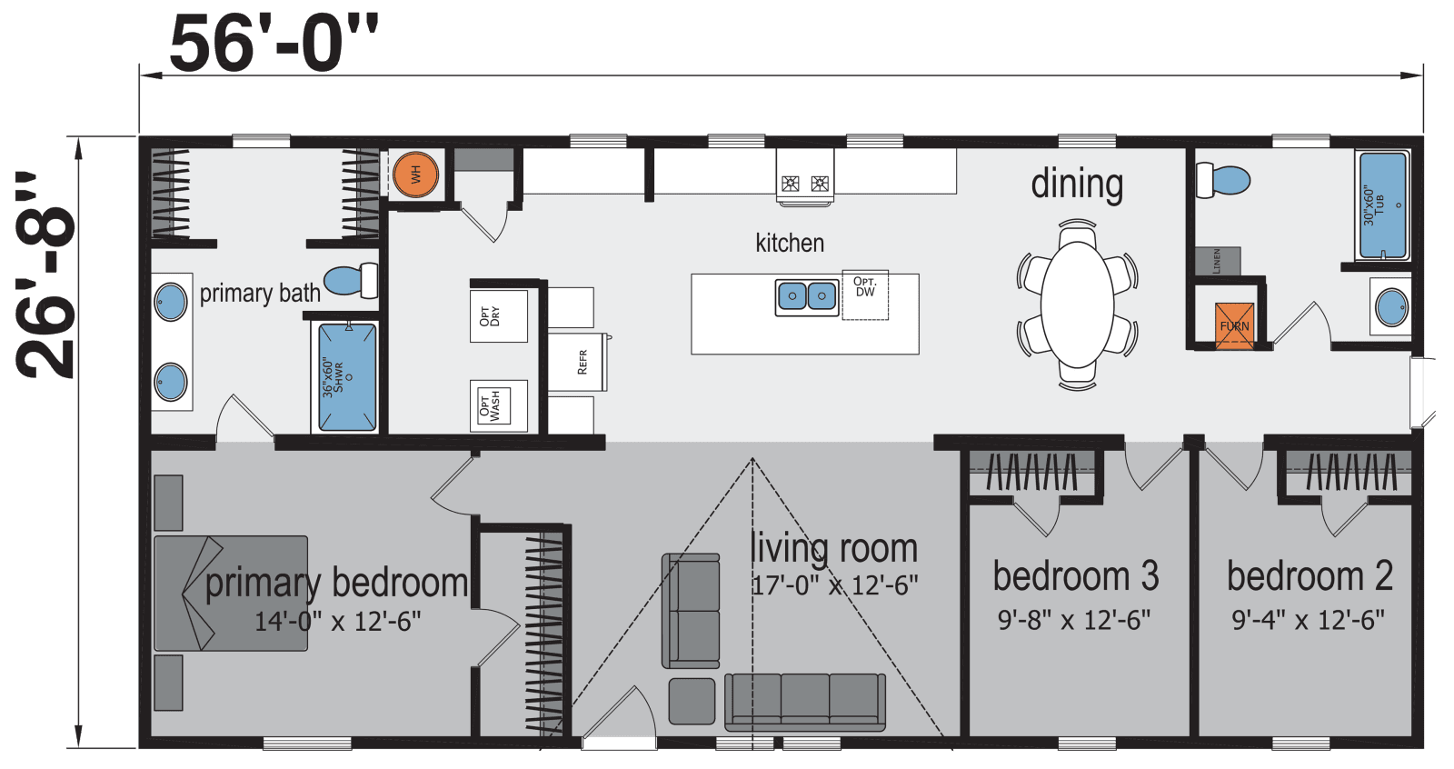 Collins floor plan and hero home features