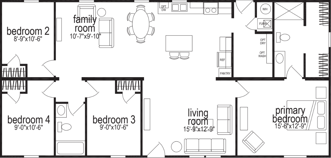 Crown 3901 floor plan home features