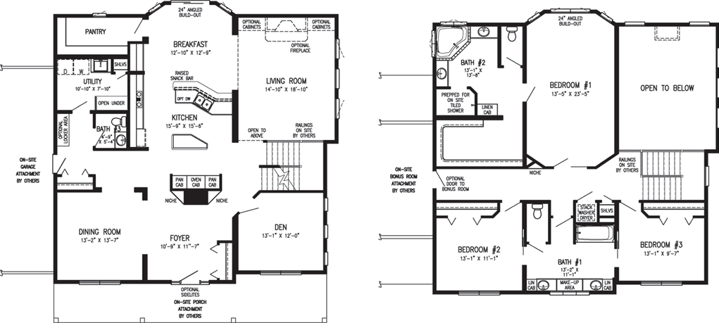 Orchard hills floor plan home features