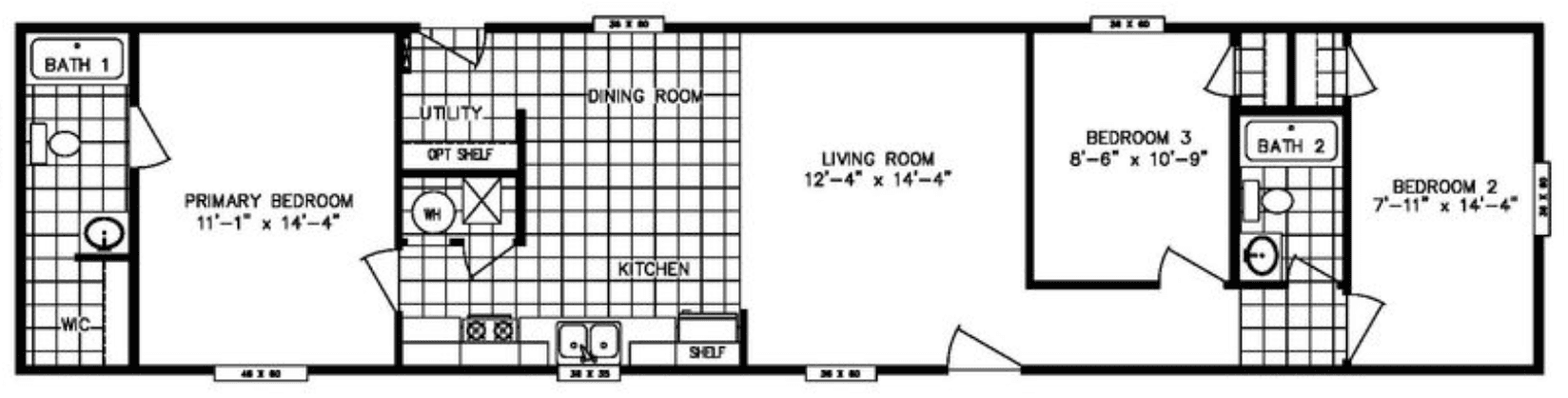 Sapphire 76 floor plan home features