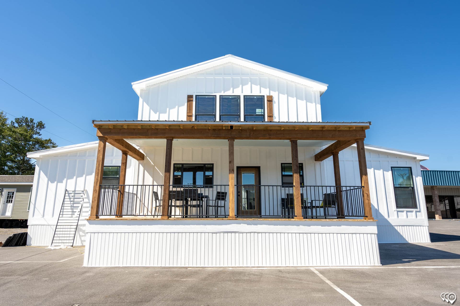 The barndominium 2 elevation and exterior home features