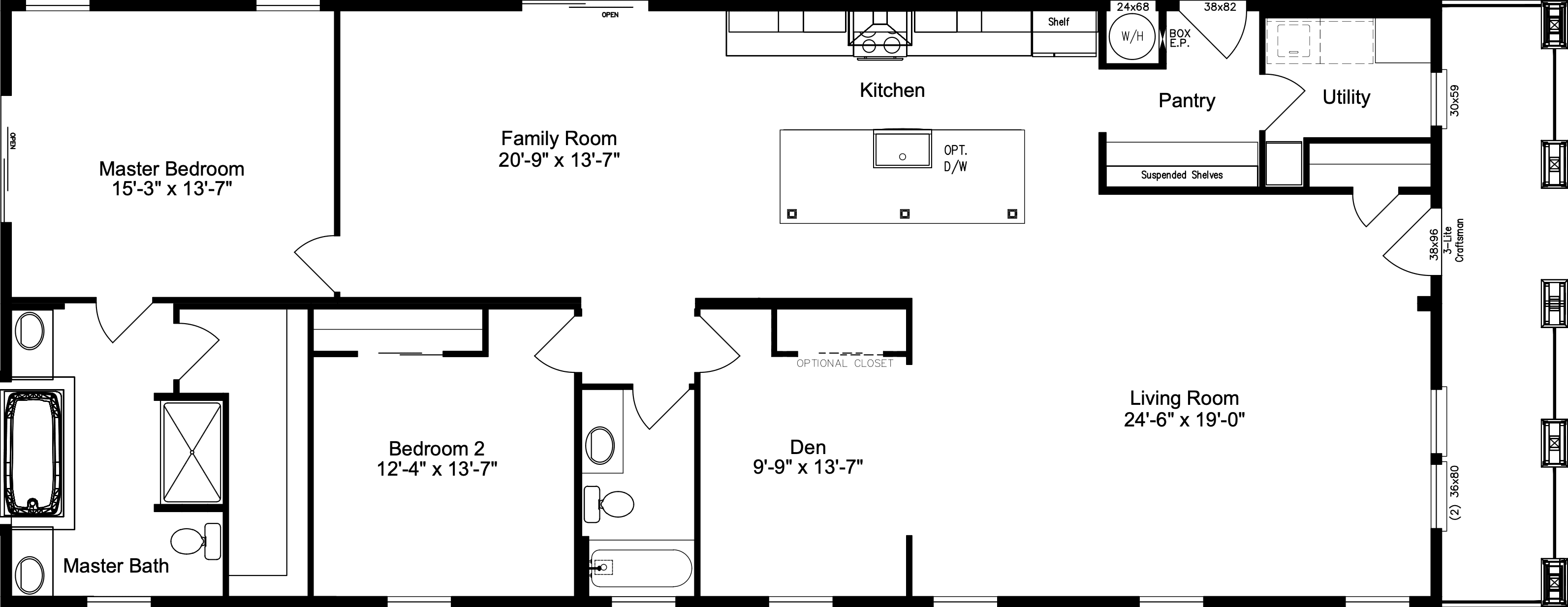 Clairmont floor plan home features