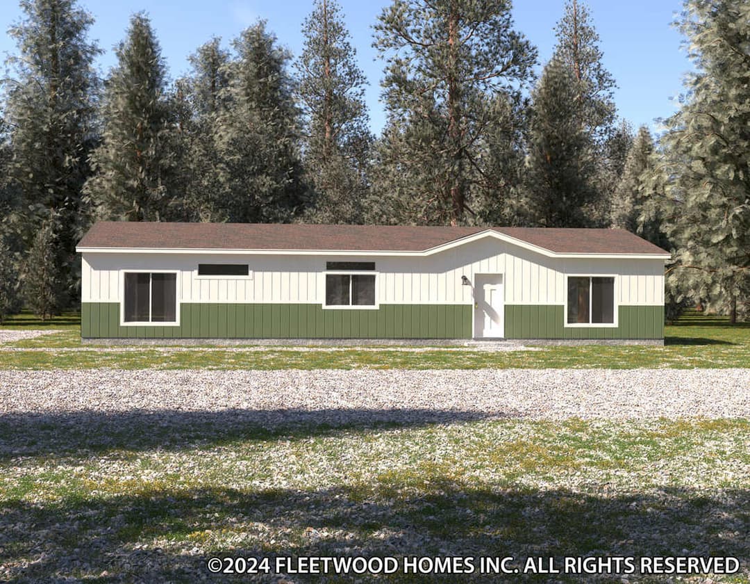 Evergreen 28603e elevation and exterior home features