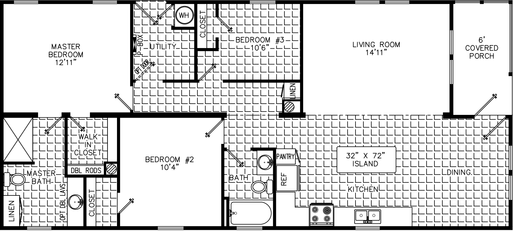Caroline 2852 floor plan home features