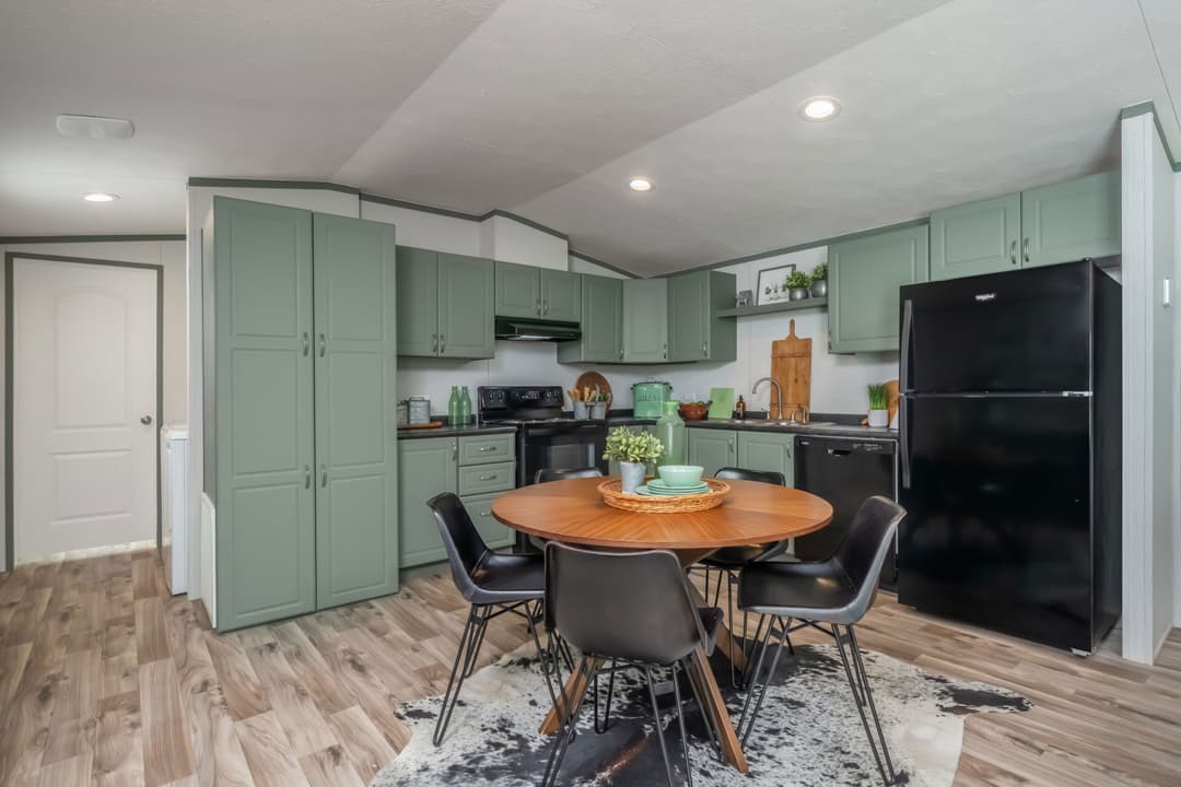 Singlewide s-16×64-32c shed kitchen home features