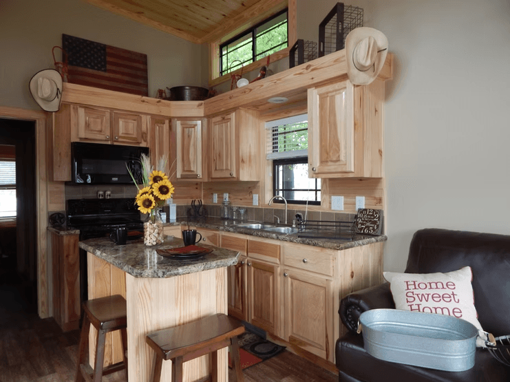 Hill country kitchen home features