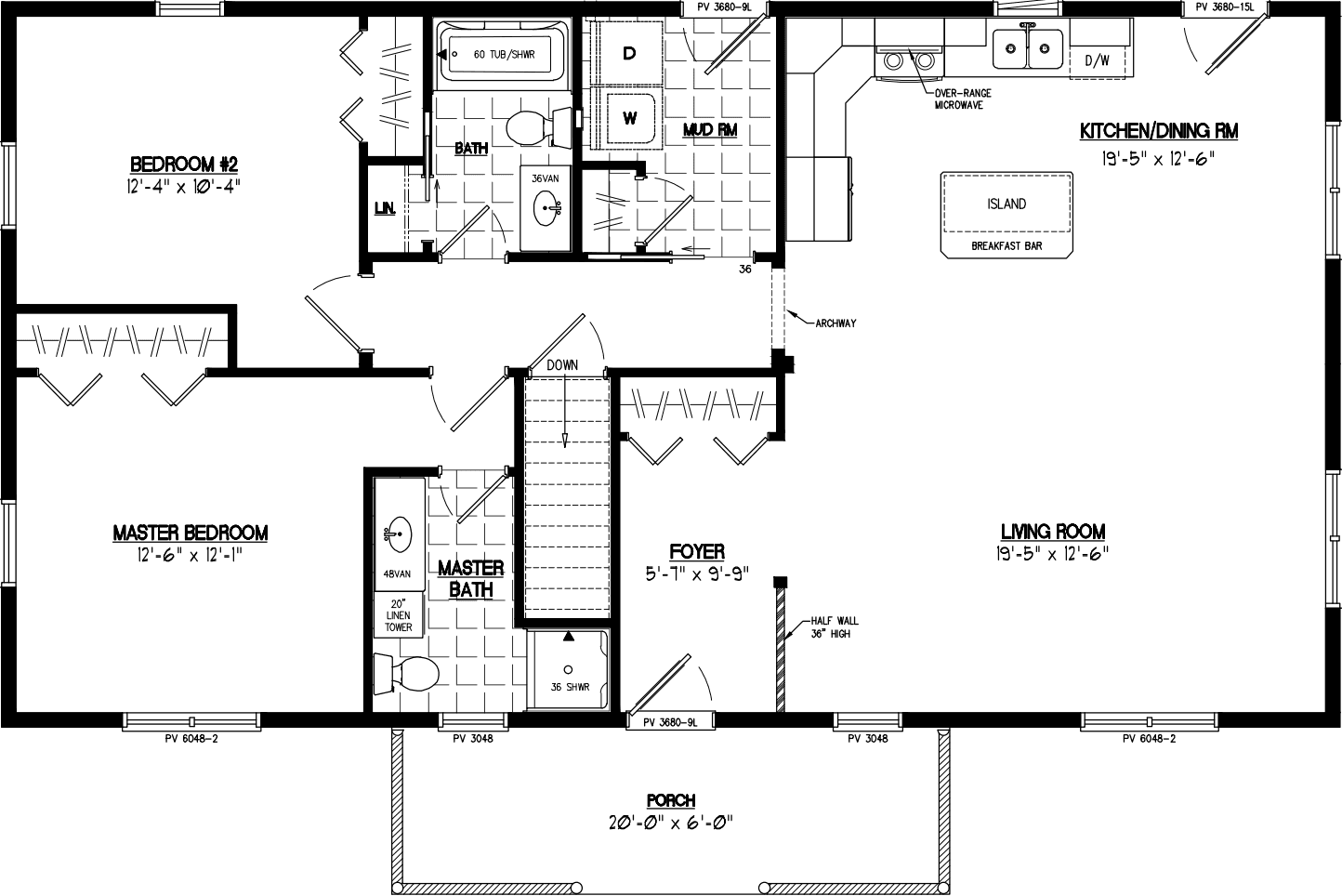 Pioneer 2648 floor plan home features