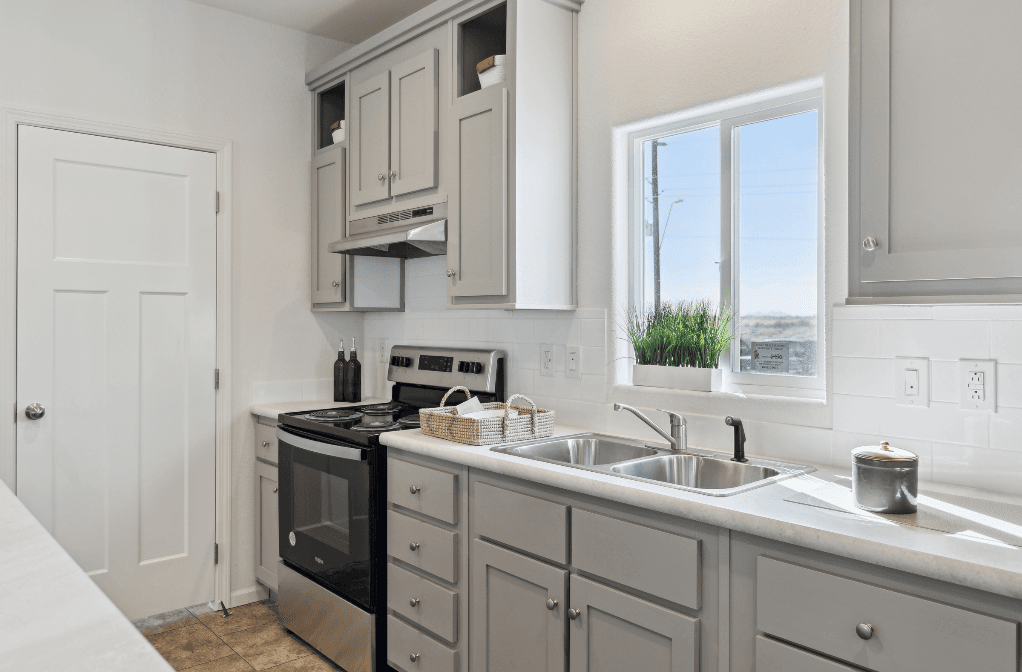 Olive kitchen home features