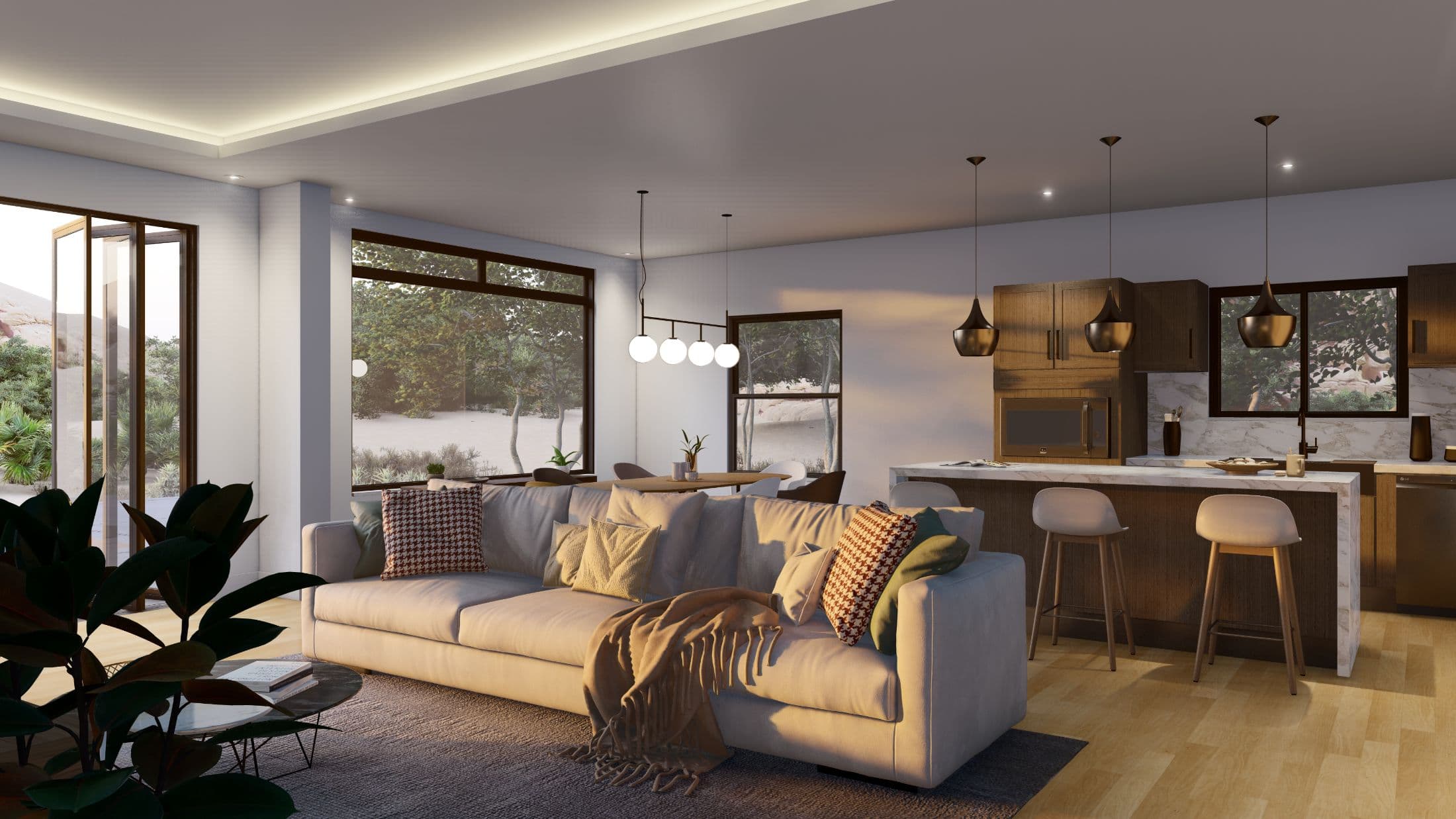 Model 7 interior home features