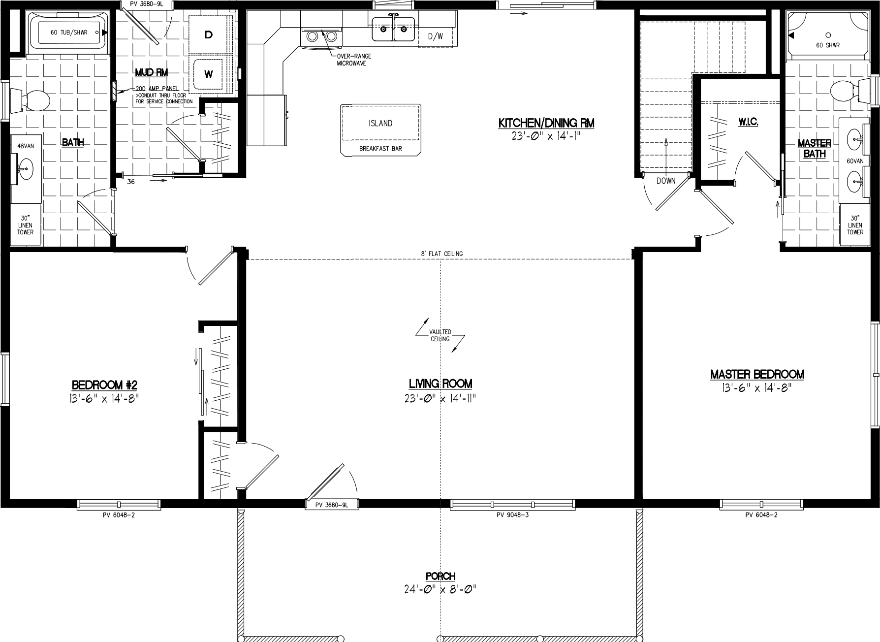 Alpine 3052 floor plan home features