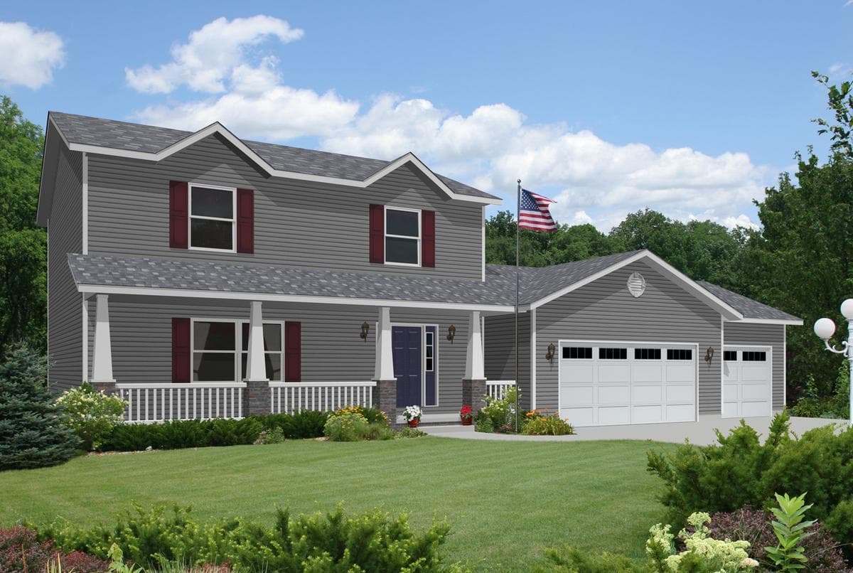 Stanwick hero, elevation, and exterior home features