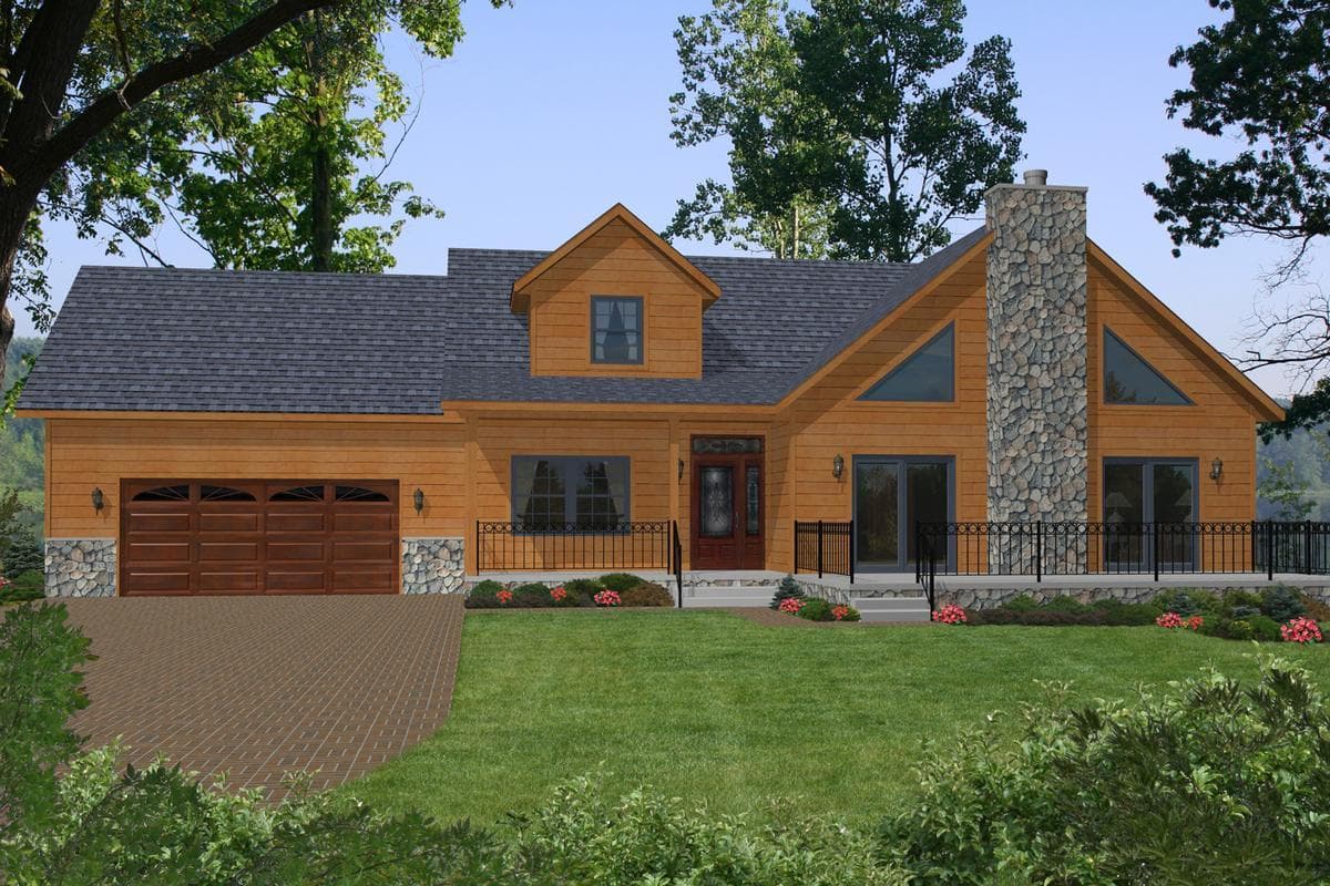 Timber creek hero, elevation, and exterior home features