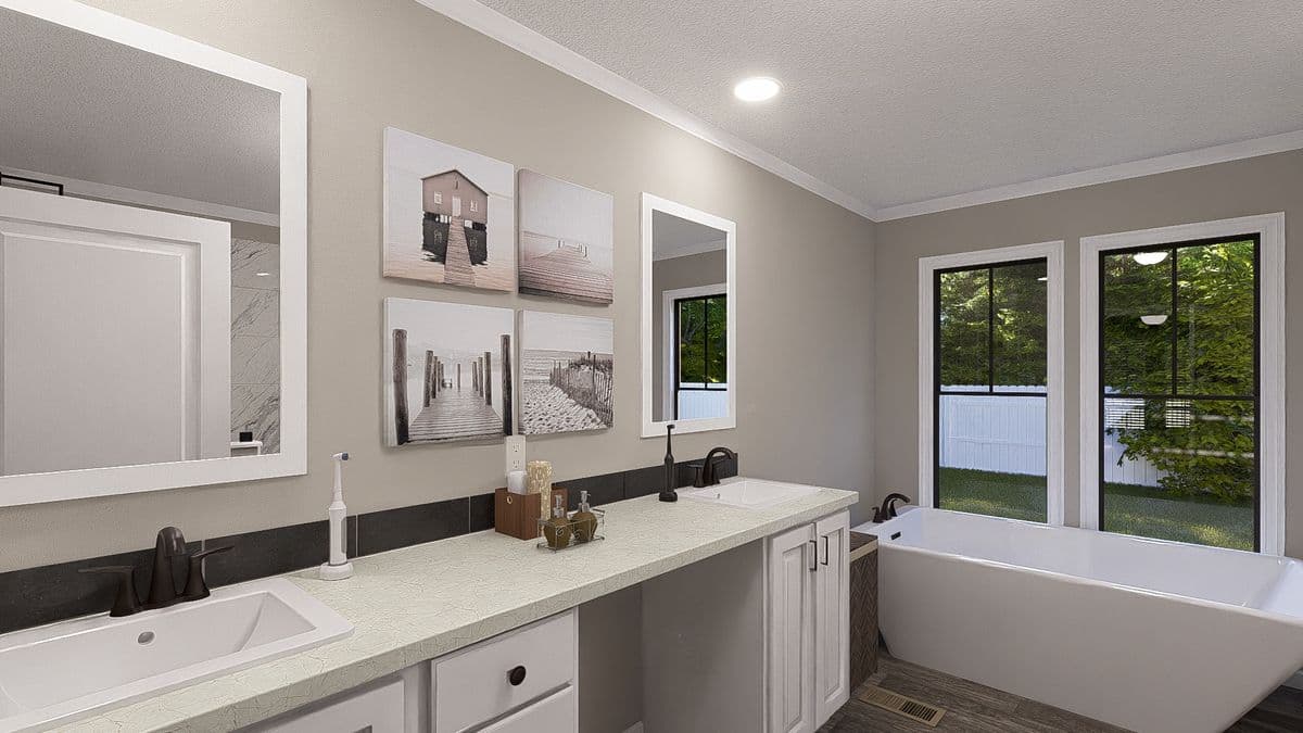 The lil' easy bathroom home features