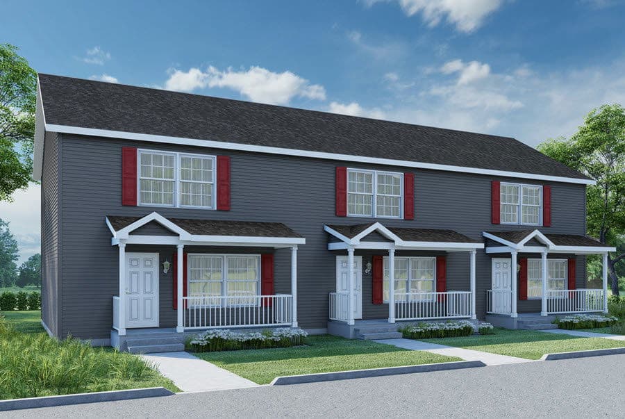 Townhome ii triplex hero, elevation, and exterior home features