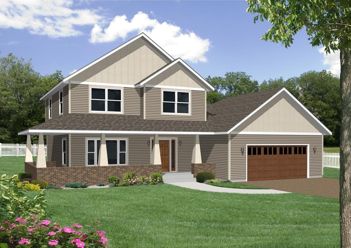 Elmhurst hero, elevation, and exterior home features
