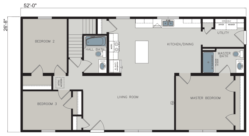 Ne-613 floor plan home features