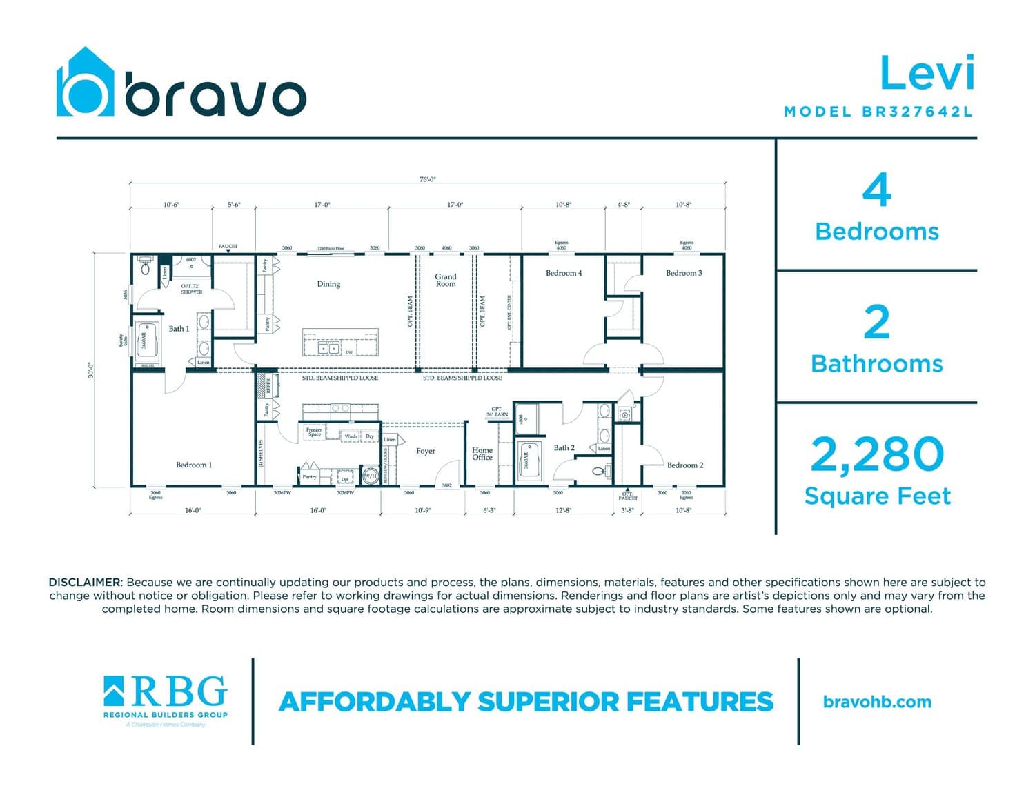 Levi  home features