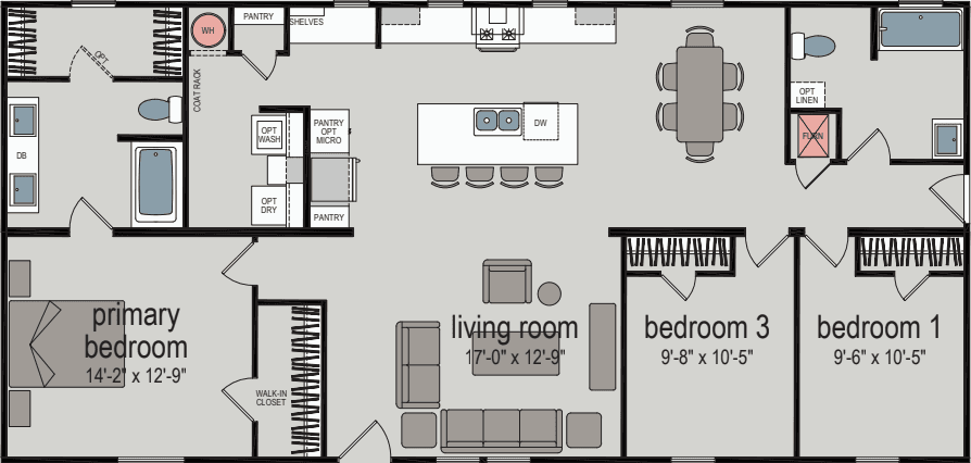 Sunlight 1493 floor plan home features