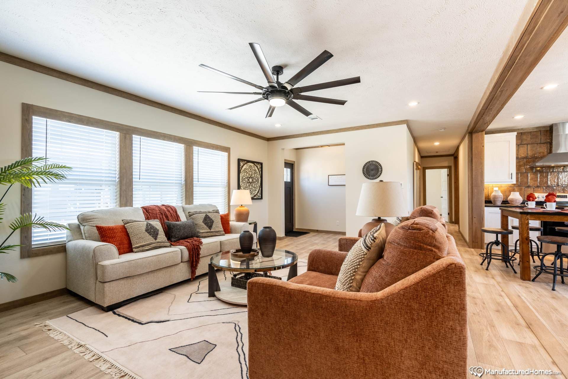 The patton creek interior home features