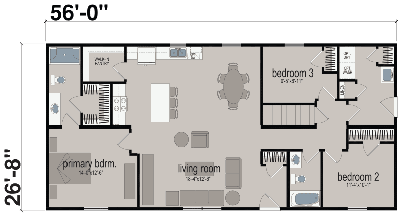 Ne-610 floor plan home features