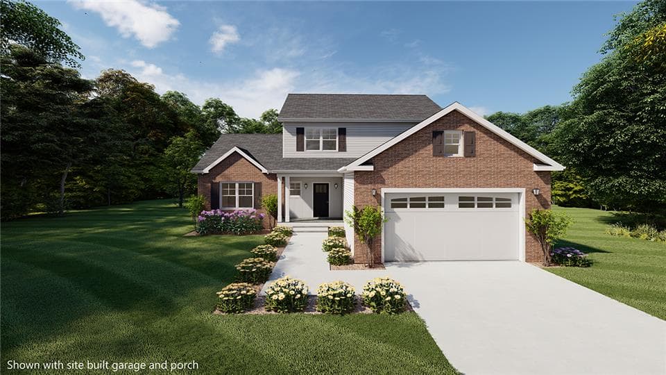 Crestwood hero, elevation, and exterior home features