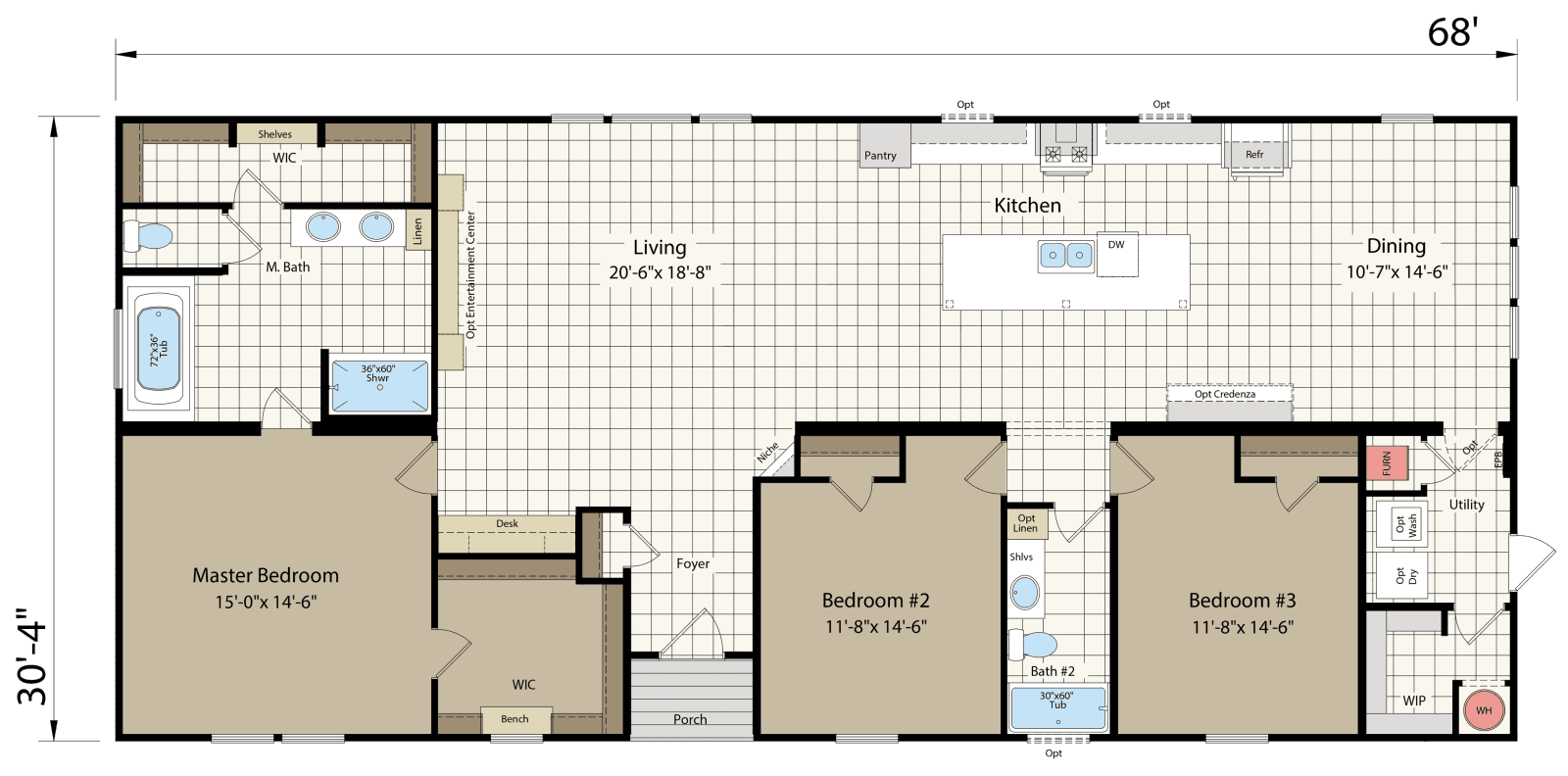 Innovation 3268c floor plan home features