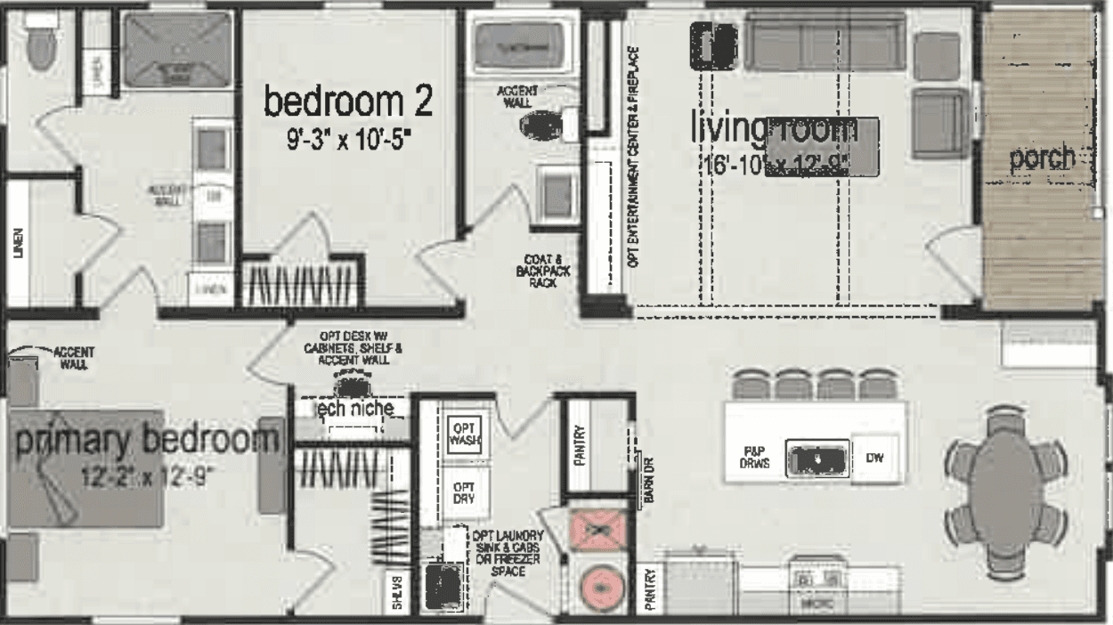 Dorset mod floor plan home features