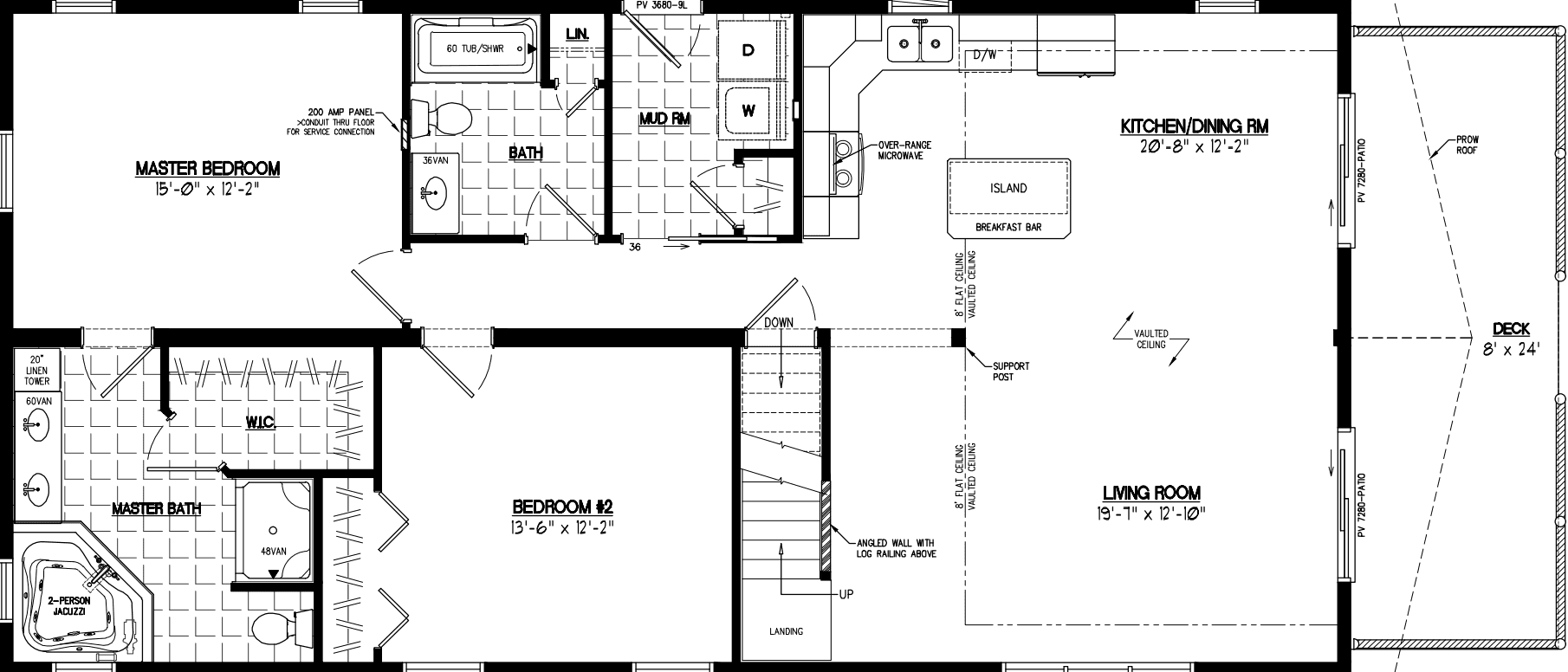 Chalet 2652 floor plan home features