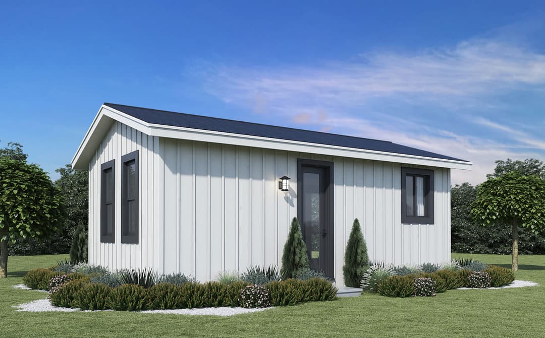 The belmont elevation and exterior home features