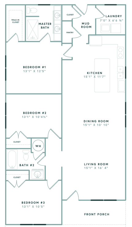 The laurel floor plan home features