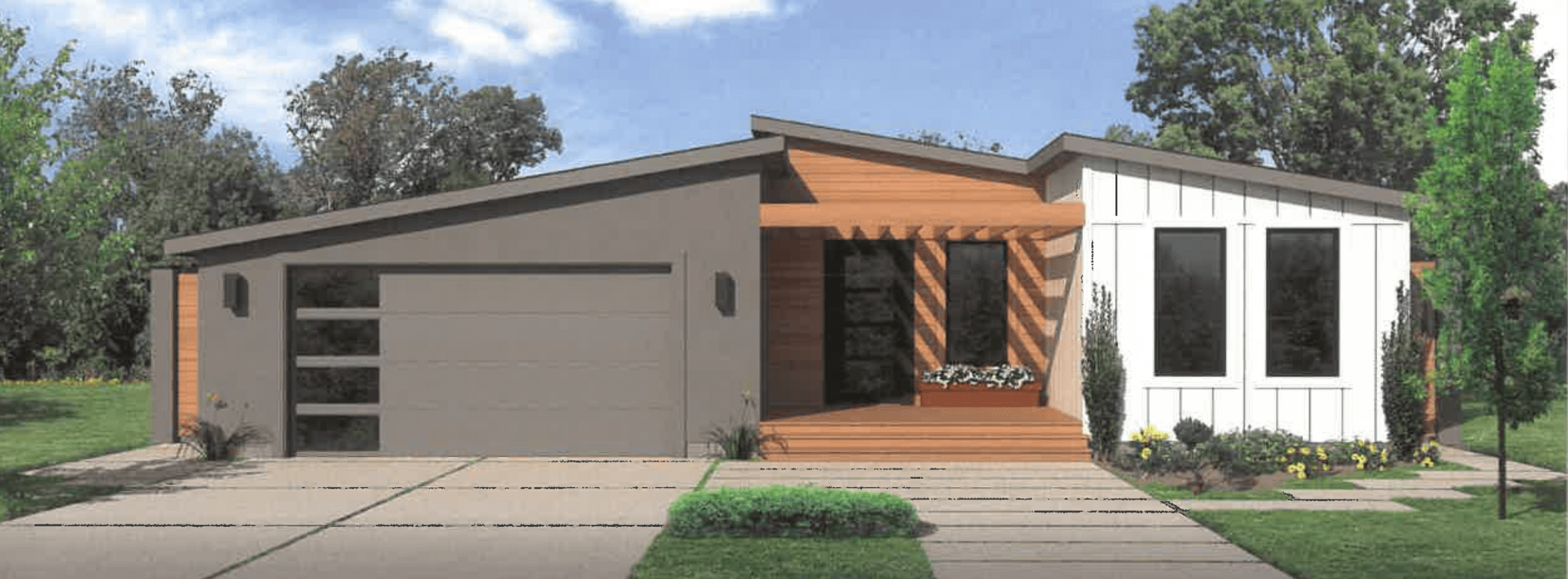 Olivia mod hero, elevation, and exterior home features