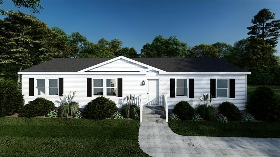 Evolution series chester model 2858b hero, elevation, and exterior home features