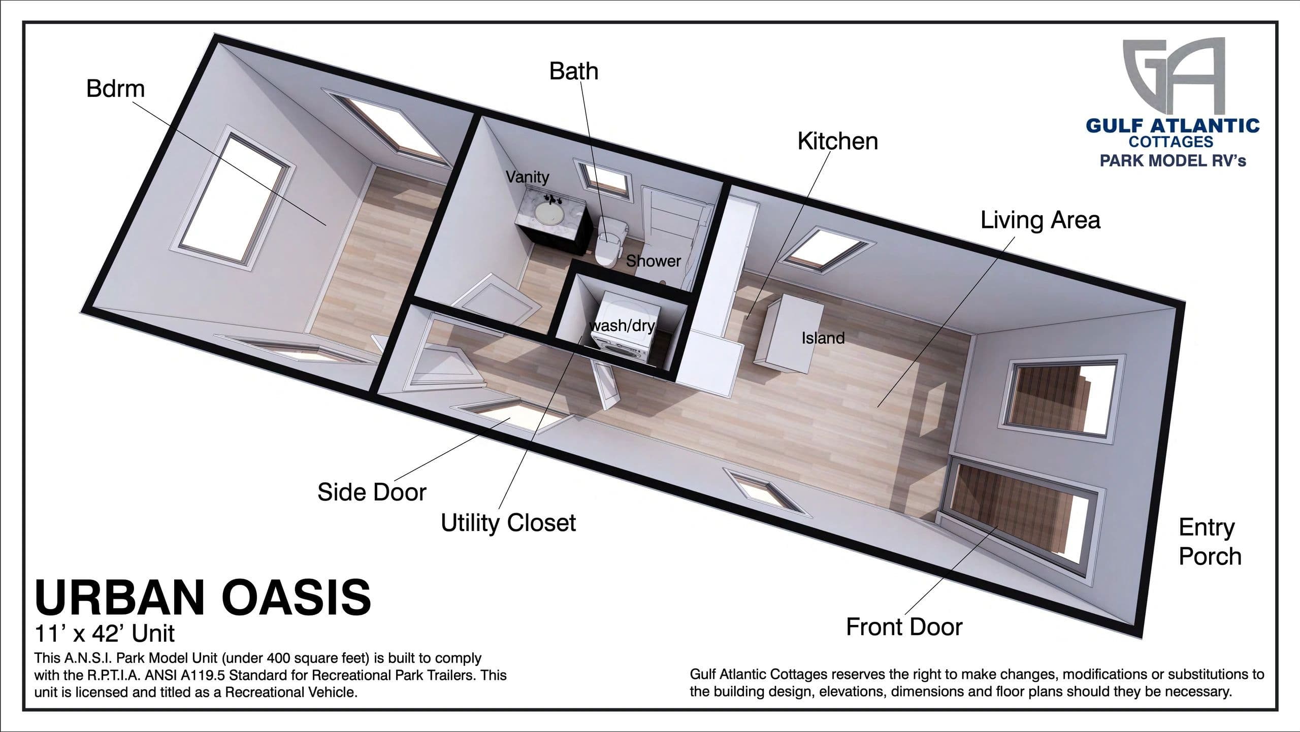 Urban oasis floor plan home features