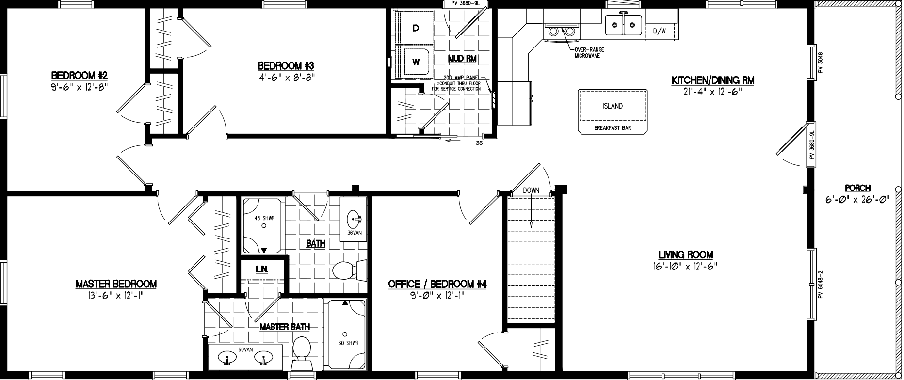 Settler 2656 floor plan home features