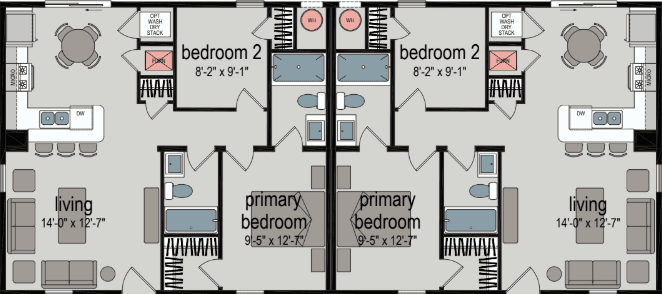 The glacier floor plan home features