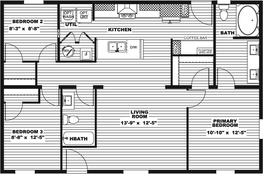 Drake floor plan home features