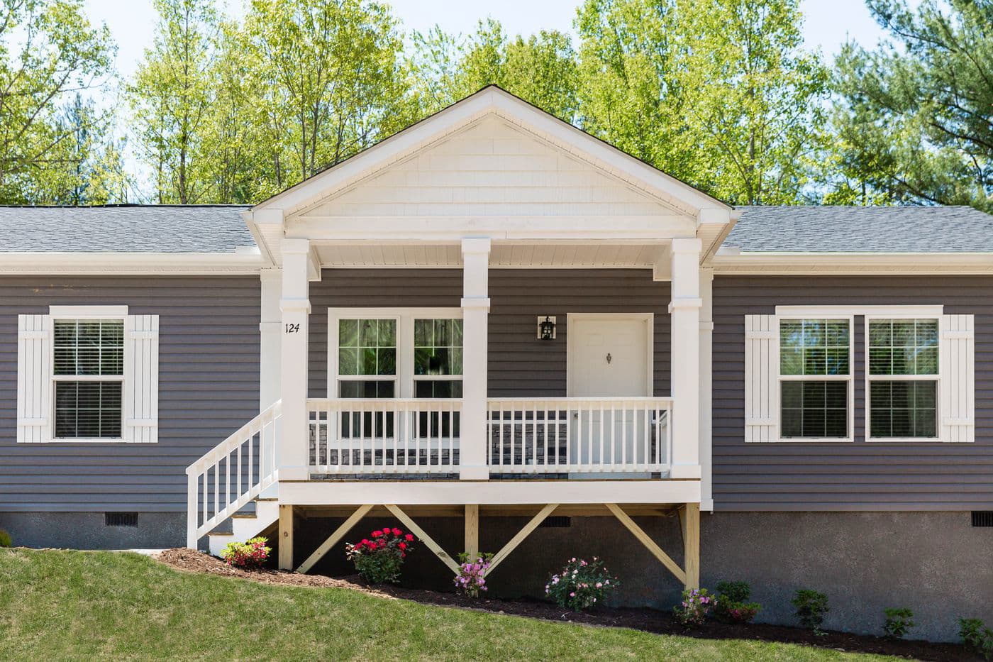 The elite 60 exterior home features
