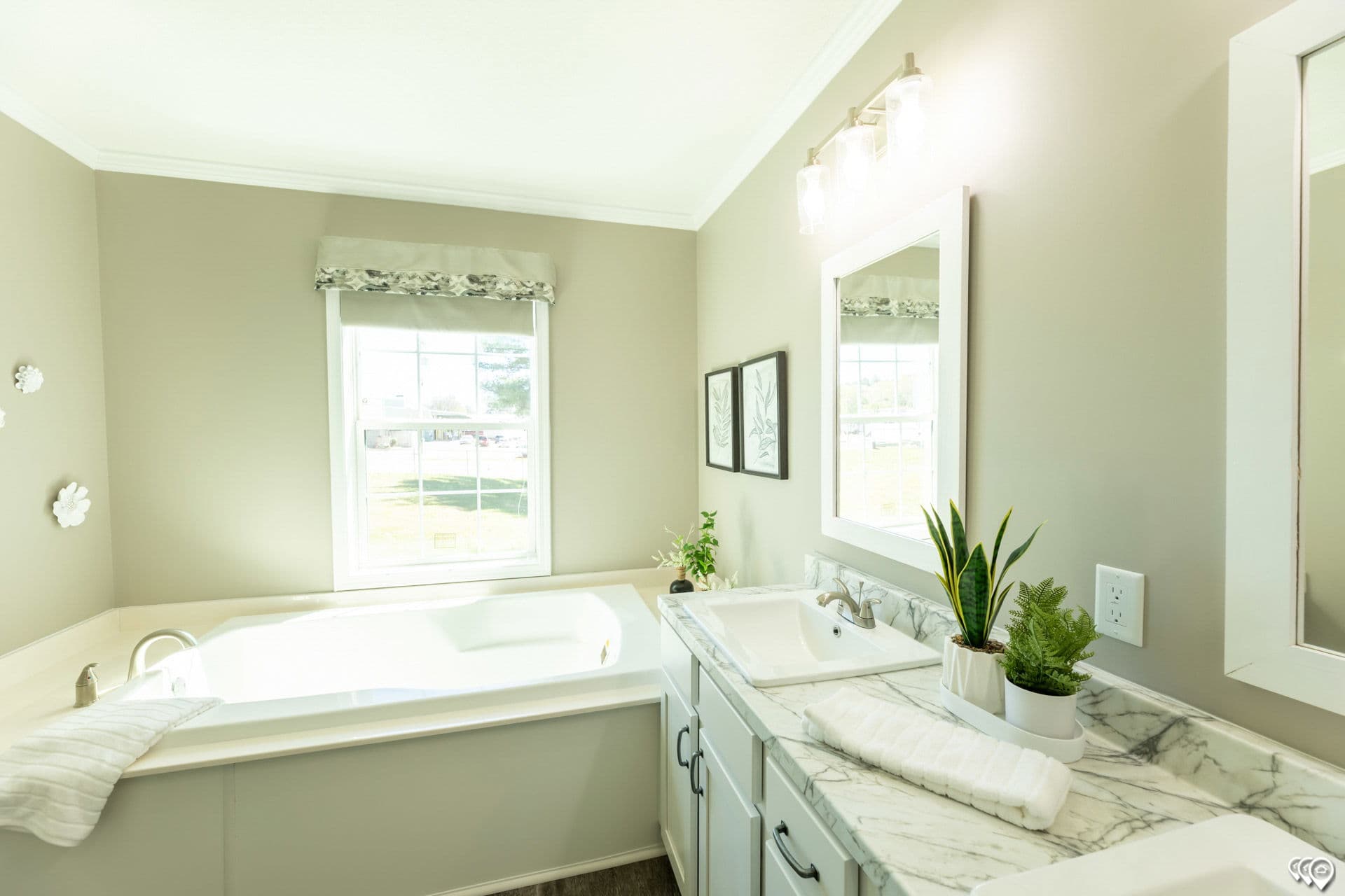 The grove bathroom home features