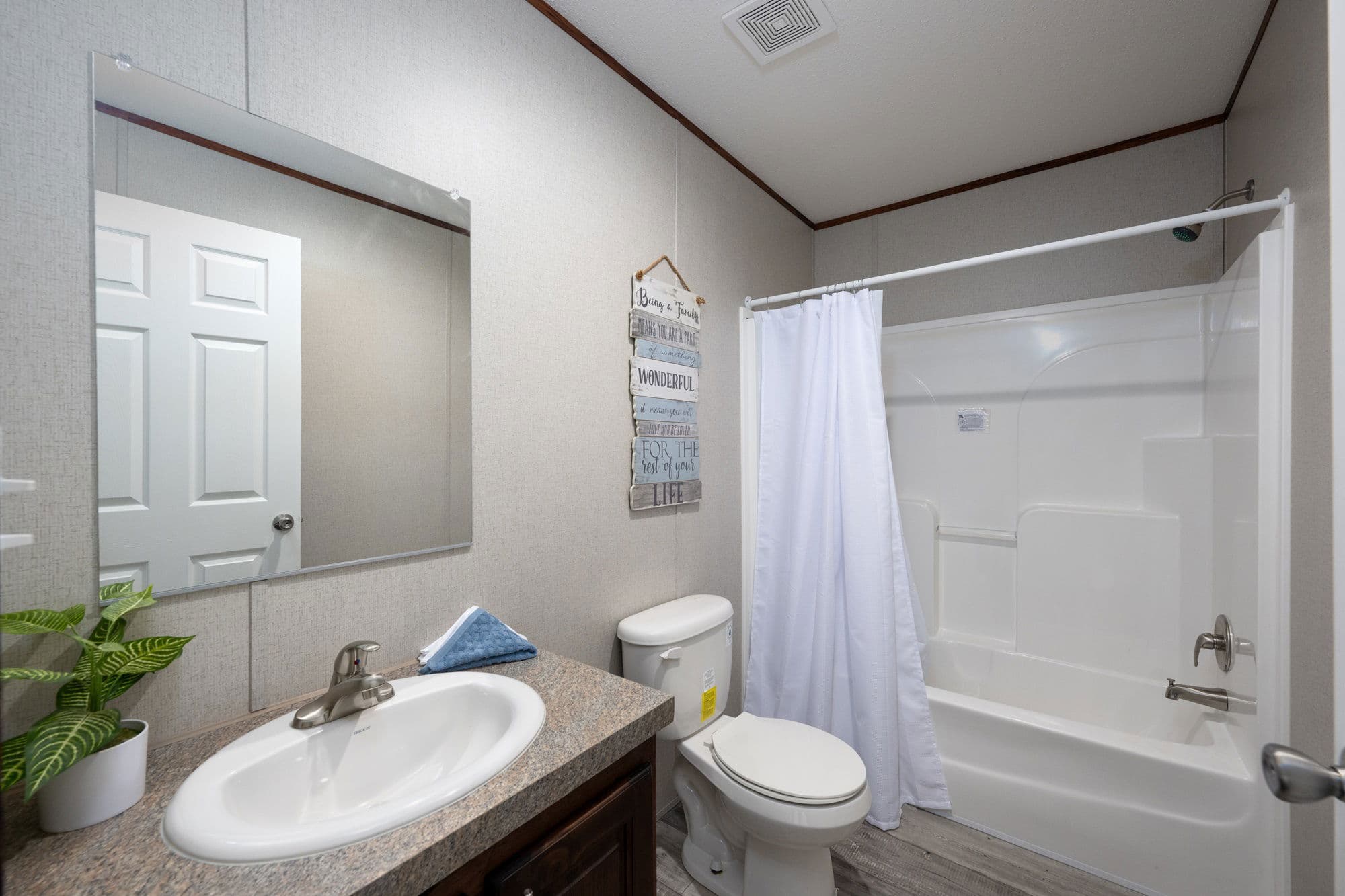 The earnhardt bathroom home features