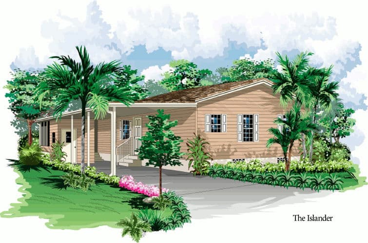 Islander 2856 with den/office hero, elevation, and exterior home features