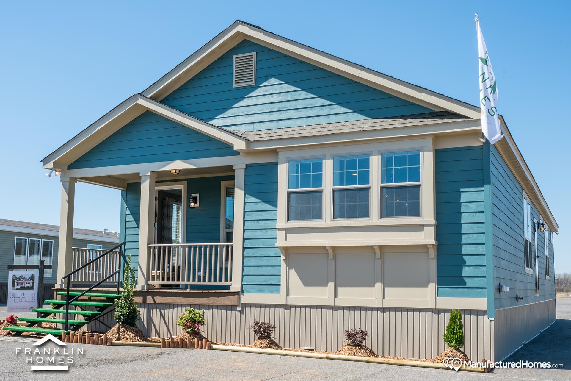 Coach house elevation and exterior home features